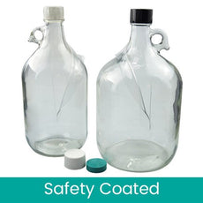 Qorpak Safety Coated Jugs - Clear 4/Case - GLA-08815
