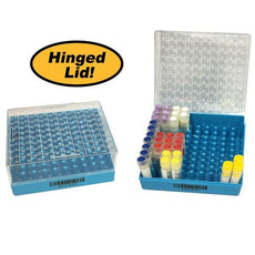 Cryo storage box- 81 place (9 x 9)- polycarbonate- with hinged lid- 5/pk-R2281